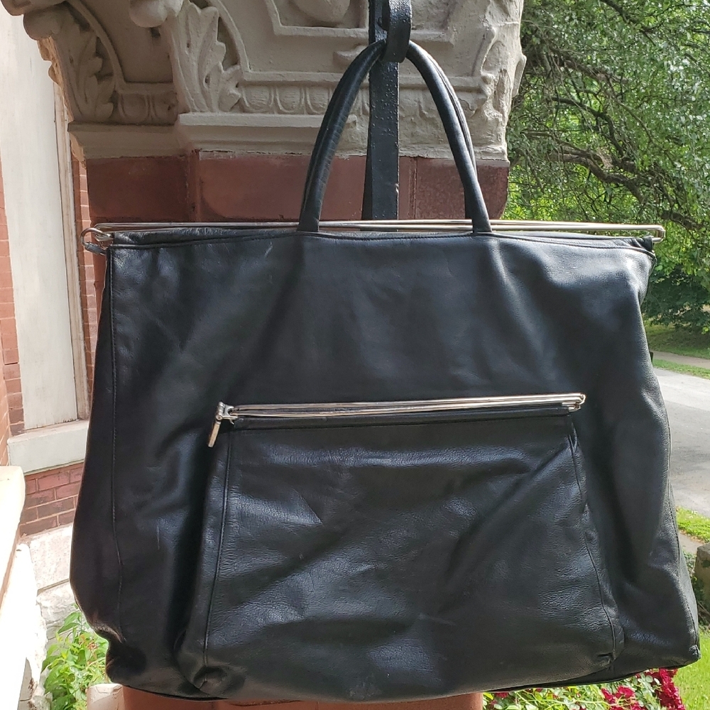 Renato Angi Black Leather Luggage